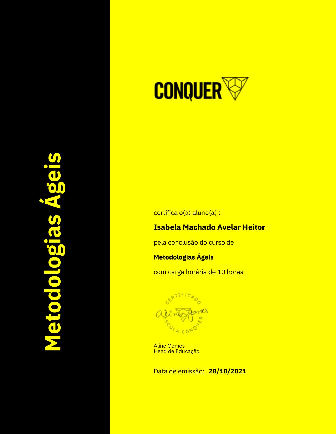 Certificado de Metodologias Ágeis